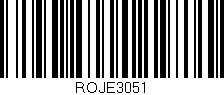 Código de barras (EAN, GTIN, SKU, ISBN): 'ROJE3051'