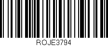 Código de barras (EAN, GTIN, SKU, ISBN): 'ROJE3794'