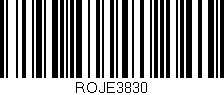 Código de barras (EAN, GTIN, SKU, ISBN): 'ROJE3830'