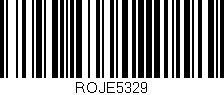 Código de barras (EAN, GTIN, SKU, ISBN): 'ROJE5329'