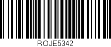 Código de barras (EAN, GTIN, SKU, ISBN): 'ROJE5342'