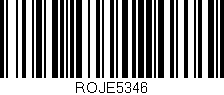 Código de barras (EAN, GTIN, SKU, ISBN): 'ROJE5346'