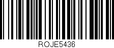 Código de barras (EAN, GTIN, SKU, ISBN): 'ROJE5436'