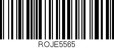 Código de barras (EAN, GTIN, SKU, ISBN): 'ROJE5565'