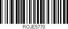 Código de barras (EAN, GTIN, SKU, ISBN): 'ROJE5770'