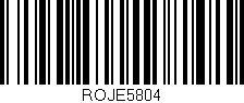 Código de barras (EAN, GTIN, SKU, ISBN): 'ROJE5804'