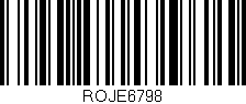 Código de barras (EAN, GTIN, SKU, ISBN): 'ROJE6798'