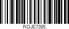 Código de barras (EAN, GTIN, SKU, ISBN): 'ROJE7395'
