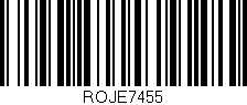 Código de barras (EAN, GTIN, SKU, ISBN): 'ROJE7455'