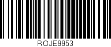 Código de barras (EAN, GTIN, SKU, ISBN): 'ROJE9953'
