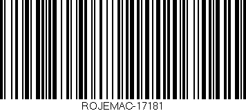 Código de barras (EAN, GTIN, SKU, ISBN): 'ROJEMAC-17181'