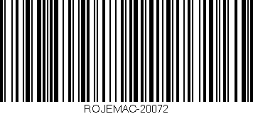 Código de barras (EAN, GTIN, SKU, ISBN): 'ROJEMAC-20072'