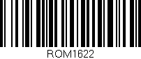Código de barras (EAN, GTIN, SKU, ISBN): 'ROM1622'