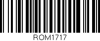 Código de barras (EAN, GTIN, SKU, ISBN): 'ROM1717'