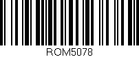 Código de barras (EAN, GTIN, SKU, ISBN): 'ROM5078'