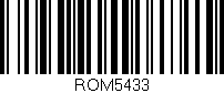 Código de barras (EAN, GTIN, SKU, ISBN): 'ROM5433'