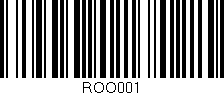 Código de barras (EAN, GTIN, SKU, ISBN): 'ROO001'