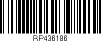 Código de barras (EAN, GTIN, SKU, ISBN): 'RP436186'
