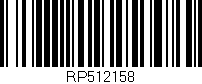 Código de barras (EAN, GTIN, SKU, ISBN): 'RP512158'