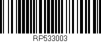 Código de barras (EAN, GTIN, SKU, ISBN): 'RP533003'