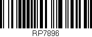 Código de barras (EAN, GTIN, SKU, ISBN): 'RP7896'