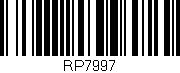 Código de barras (EAN, GTIN, SKU, ISBN): 'RP7997'
