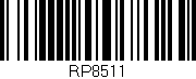 Código de barras (EAN, GTIN, SKU, ISBN): 'RP8511'