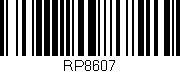 Código de barras (EAN, GTIN, SKU, ISBN): 'RP8607'
