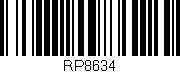 Código de barras (EAN, GTIN, SKU, ISBN): 'RP8634'