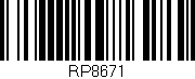 Código de barras (EAN, GTIN, SKU, ISBN): 'RP8671'