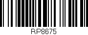 Código de barras (EAN, GTIN, SKU, ISBN): 'RP8675'