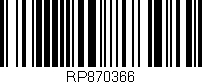 Código de barras (EAN, GTIN, SKU, ISBN): 'RP870366'