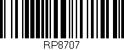 Código de barras (EAN, GTIN, SKU, ISBN): 'RP8707'