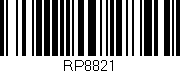 Código de barras (EAN, GTIN, SKU, ISBN): 'RP8821'