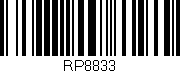 Código de barras (EAN, GTIN, SKU, ISBN): 'RP8833'