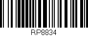 Código de barras (EAN, GTIN, SKU, ISBN): 'RP8834'