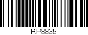 Código de barras (EAN, GTIN, SKU, ISBN): 'RP8839'