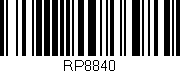 Código de barras (EAN, GTIN, SKU, ISBN): 'RP8840'