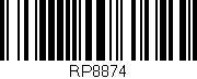 Código de barras (EAN, GTIN, SKU, ISBN): 'RP8874'