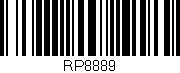 Código de barras (EAN, GTIN, SKU, ISBN): 'RP8889'
