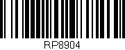 Código de barras (EAN, GTIN, SKU, ISBN): 'RP8904'