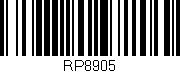 Código de barras (EAN, GTIN, SKU, ISBN): 'RP8905'