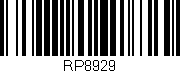 Código de barras (EAN, GTIN, SKU, ISBN): 'RP8929'