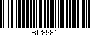 Código de barras (EAN, GTIN, SKU, ISBN): 'RP8981'