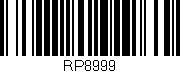 Código de barras (EAN, GTIN, SKU, ISBN): 'RP8999'