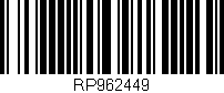 Código de barras (EAN, GTIN, SKU, ISBN): 'RP962449'