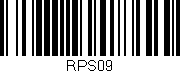 Código de barras (EAN, GTIN, SKU, ISBN): 'RPS09'