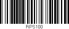 Código de barras (EAN, GTIN, SKU, ISBN): 'RPS100'