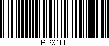 Código de barras (EAN, GTIN, SKU, ISBN): 'RPS106'