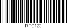 Código de barras (EAN, GTIN, SKU, ISBN): 'RPS123'